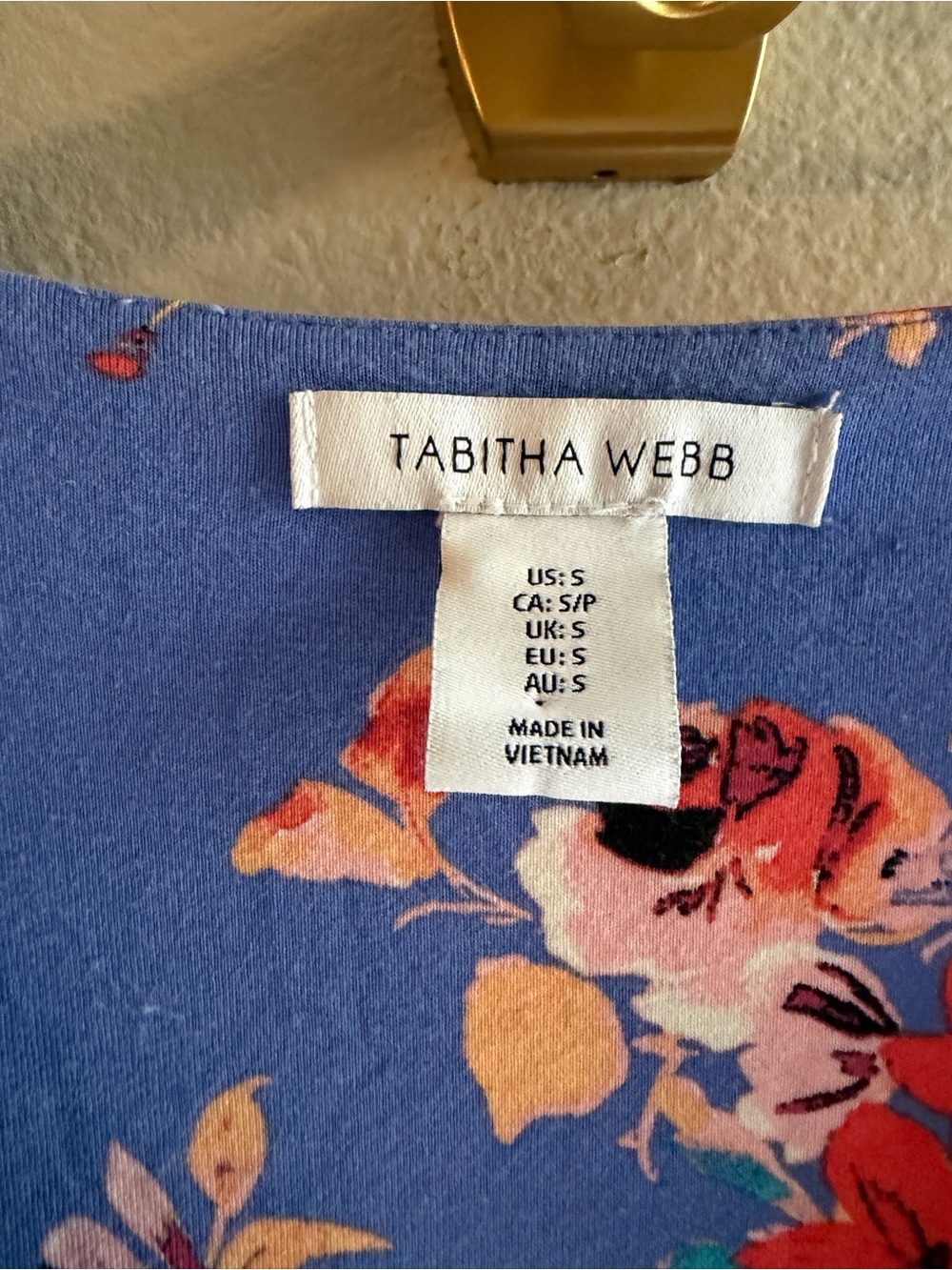 Tabitha Webb ~ Floral faux wrap dress ruffle sleeves Cottagecore - Picture 4 of 5